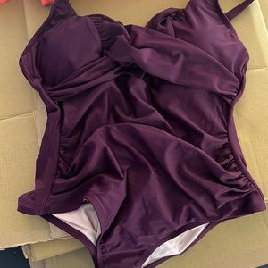 Cupshe plum one piece swimsuit.